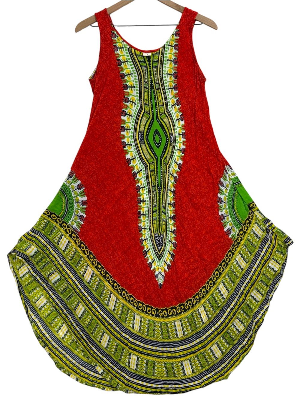 Boho Sleeveless 7 Island Vacation Sundress Summer Flowy Festival Hawaiian Dress